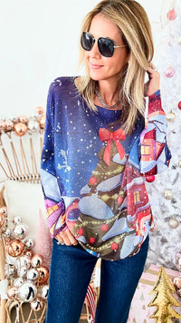 Italian St Tropez Knit Sweater - Lights Xmas Tree-140 Sweaters-Germany-Coastal Bloom Boutique, find the trendiest versions of the popular styles and looks Located in Indialantic, FL