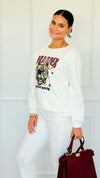 Wild Tunes Italian Fleece Sweatshirt-110 Long Sleeve Tops-Italianissimo-Coastal Bloom Boutique, find the trendiest versions of the popular styles and looks Located in Indialantic, FL