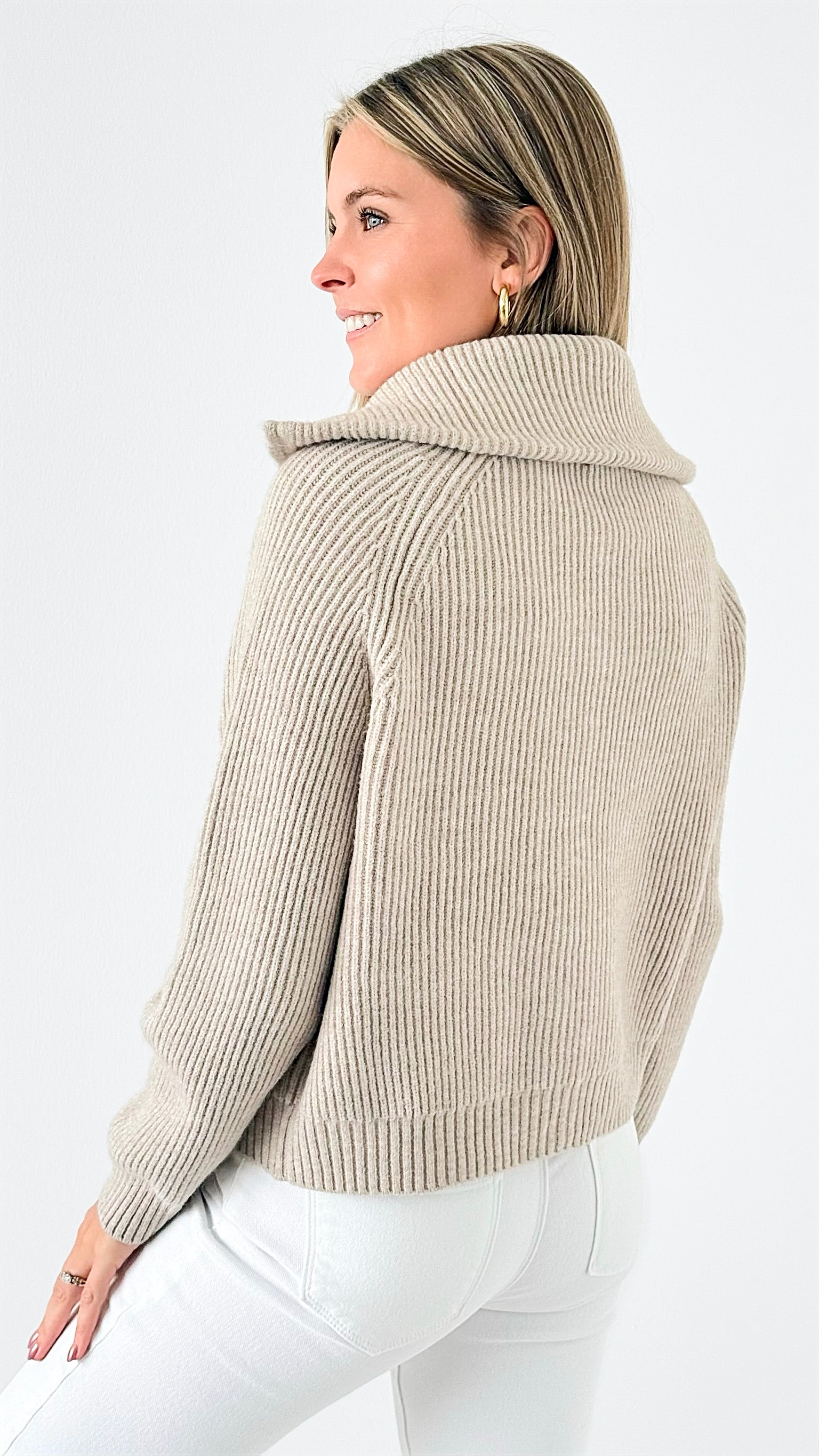 Cozy Luxe Ribbed Zip Cardigan-130 Long sleeve top-YELETE-Coastal Bloom Boutique, find the trendiest versions of the popular styles and looks Located in Indialantic, FL