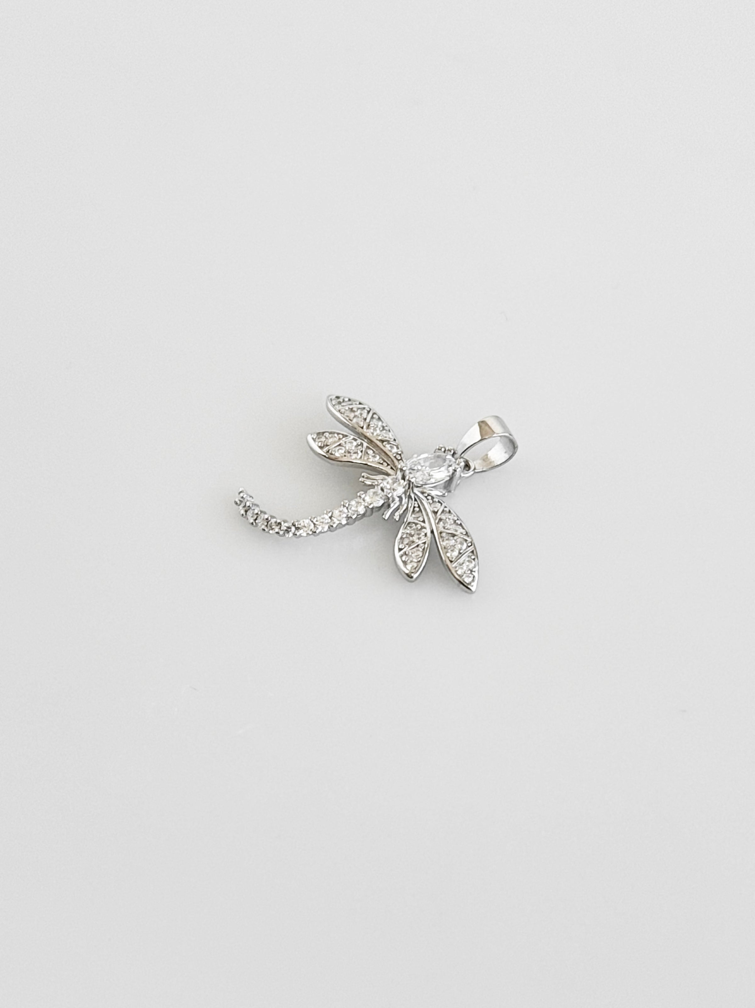 Sterling Silver Dragon Fly Pendant-230 Jewelry-Radium-Coastal Bloom Boutique, find the trendiest versions of the popular styles and looks Located in Indialantic, FL