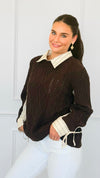 Borrowed Layers Knit Sweater-140 Sweaters-ROUSSEAU-Coastal Bloom Boutique, find the trendiest versions of the popular styles and looks Located in Indialantic, FL