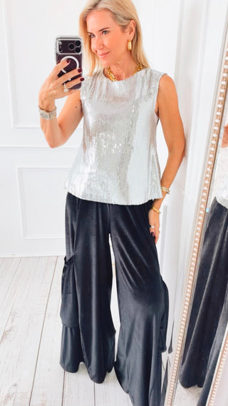 Sequin Swing Top - Silver