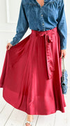 Azure Dream Italian Maxi Skirt- Wine-170 Bottoms-AZUL MONACO-Coastal Bloom Boutique, find the trendiest versions of the popular styles and looks Located in Indialantic, FL