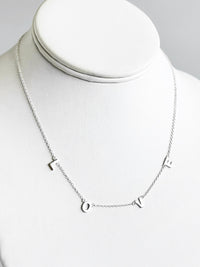 Sterling Silver LOVE Letter Station Necklace-230 Jewelry-NYC-Coastal Bloom Boutique, find the trendiest versions of the popular styles and looks Located in Indialantic, FL