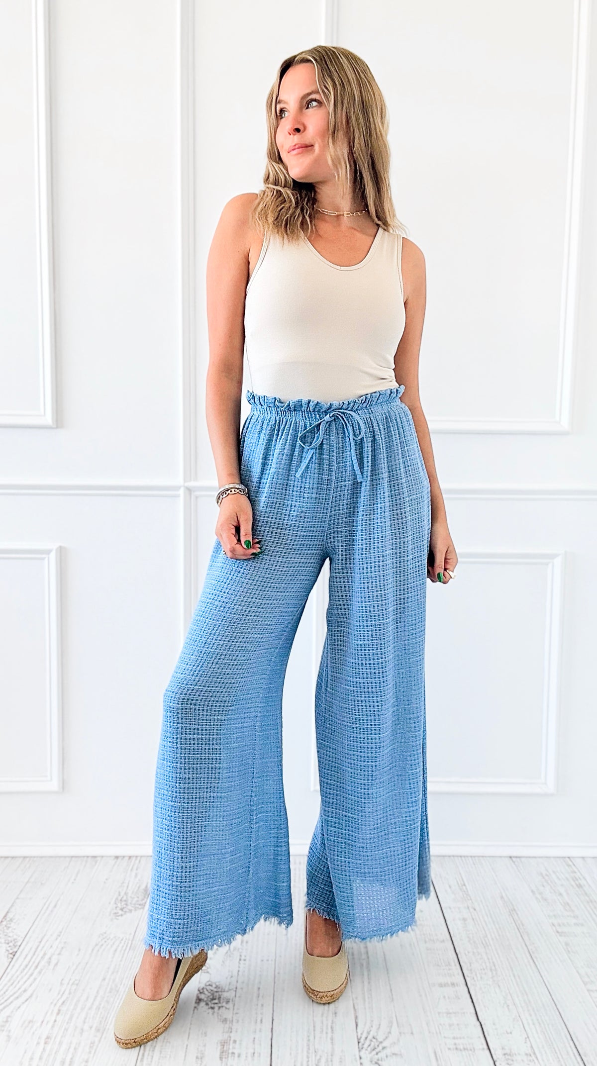 Coastal Air Wide Leg Pants-170 Bottoms-V6-Coastal Bloom Boutique, find the trendiest versions of the popular styles and looks Located in Indialantic, FL