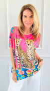 Wild Tropical Italian Graphic Tee-110 short Sleeve Top-Italianissimo-Coastal Bloom Boutique, find the trendiest versions of the popular styles and looks Located in Indialantic, FL