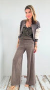 Mineral Wash Wide Leg Pants-Desert Taupe-170 Bottoms-Chatoyant-Coastal Bloom Boutique, find the trendiest versions of the popular styles and looks Located in Indialantic, FL