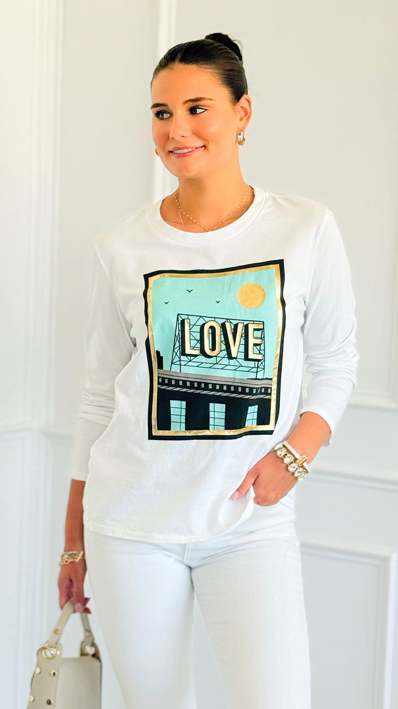 City Love Italian Pullover-110 short Sleeve Top-V SKY-Coastal Bloom Boutique, find the trendiest versions of the popular styles and looks Located in Indialantic, FL