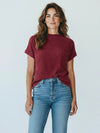 Everyday Waffle Knit Top - Dk Burgundy-110 Short Sleeve Tops-Zenana-Coastal Bloom Boutique, find the trendiest versions of the popular styles and looks Located in Indialantic, FL