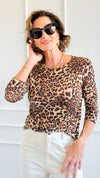 Feline Energy Italian Top-110 Long Sleeve Tops-Italianissimo-Coastal Bloom Boutique, find the trendiest versions of the popular styles and looks Located in Indialantic, FL