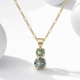 Double Drop Necklace - Sea Foam - Katora