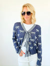 Tied with Love Bow Cardigan- Navy-150 Cardigans/Layers-Jodifl-Coastal Bloom Boutique, find the trendiest versions of the popular styles and looks Located in Indialantic, FL