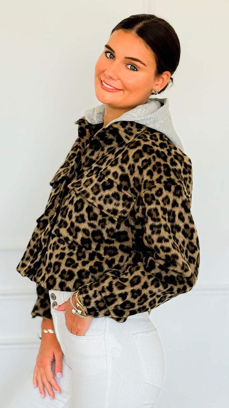 Wild Side Cropped Button Jacket-160 Jackets-Love Tree Fashion-Coastal Bloom Boutique, find the trendiest versions of the popular styles and looks Located in Indialantic, FL
