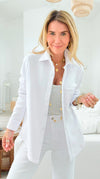Eileen Fall Shacket - White-160 Jackets-Rosio-Coastal Bloom Boutique, find the trendiest versions of the popular styles and looks Located in Indialantic, FL
