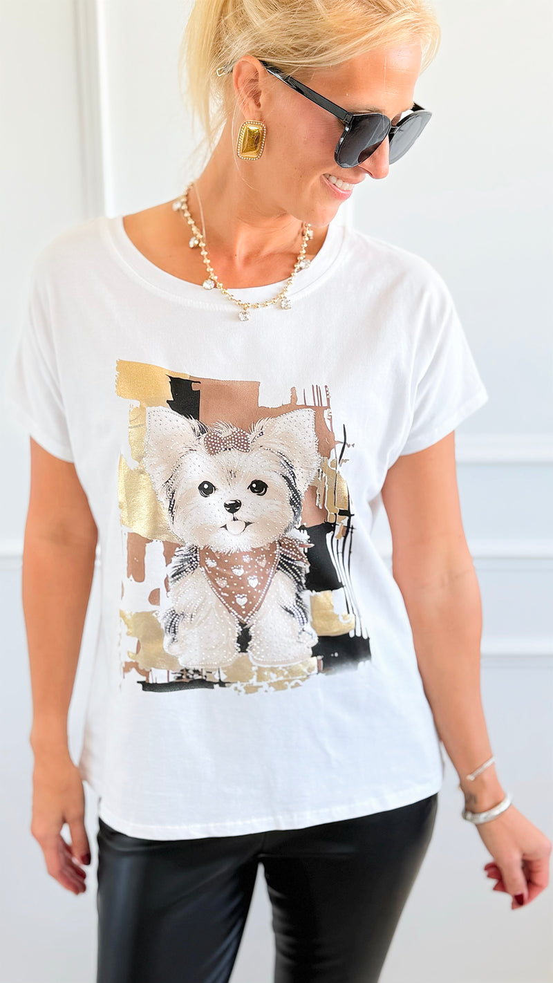 Mila Girl Casual Italian Tee-110 short Sleeve Top-Mitica & Co-Coastal Bloom Boutique, find the trendiest versions of the popular styles and looks Located in Indialantic, FL