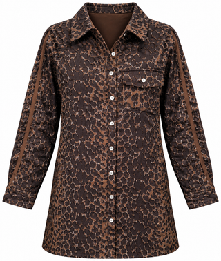 Wild Luxe Shirtdress- Brown