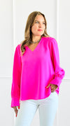 Radiant Glow Blouse Top-130 Long Sleeve Tops-Jodifl-Coastal Bloom Boutique, find the trendiest versions of the popular styles and looks Located in Indialantic, FL