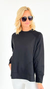 City Vibes Oversized Sweatshirt - Black-130 Long Sleeve Tops-Zenana-Coastal Bloom Boutique, find the trendiest versions of the popular styles and looks Located in Indialantic, FL