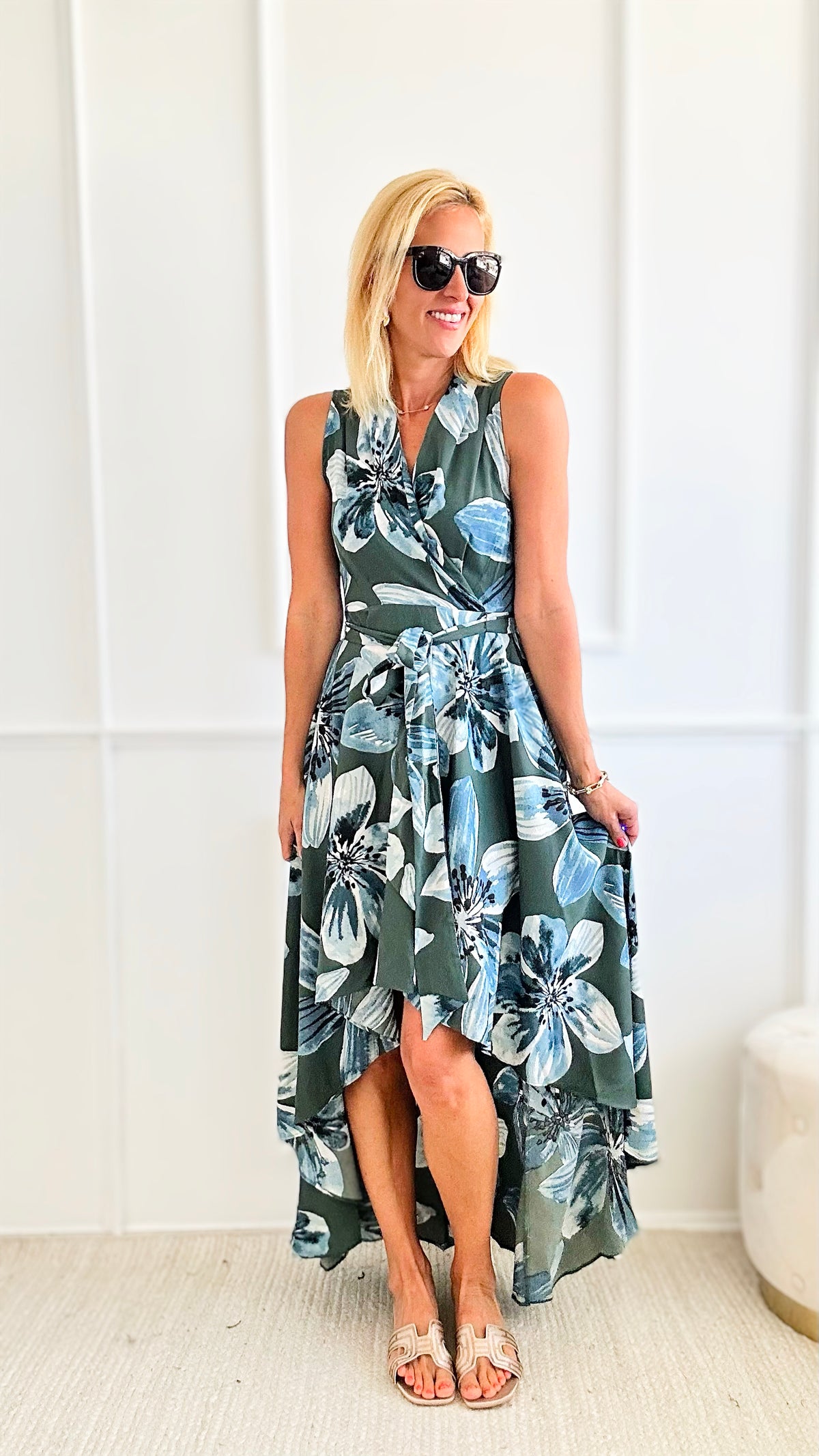 Floral Wrapped Maxi Dress-200 dresses/jumpsuits/rompers-HYFVE-Coastal Bloom Boutique, find the trendiest versions of the popular styles and looks Located in Indialantic, FL