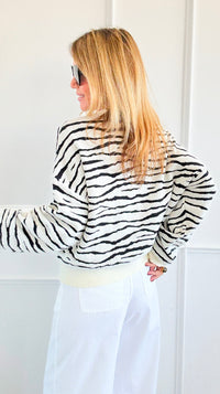 Ciao Stripes Textured Sweater-140 Sweaters-V SKY-Coastal Bloom Boutique, find the trendiest versions of the popular styles and looks Located in Indialantic, FL