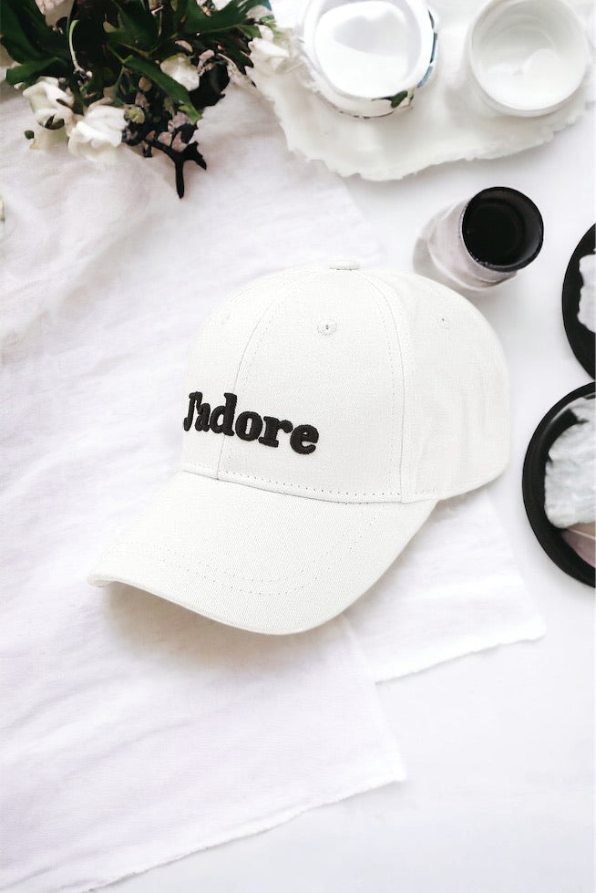 J´Adore Cap Hat - White-260 Other Accessories-ICCO ACCESSORIES-Coastal Bloom Boutique, find the trendiest versions of the popular styles and looks Located in Indialantic, FL
