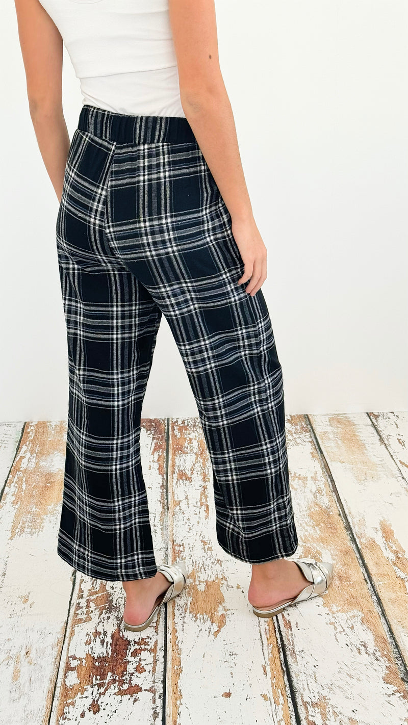 Classic Comfort Plaid Pijama Pants - Black-210 Loungewear/Sets-Love Poem-Coastal Bloom Boutique, find the trendiest versions of the popular styles and looks Located in Indialantic, FL