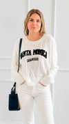 Santa Monica Cable Knit Sweater-140 Sweaters-Charlotte Avery-Coastal Bloom Boutique, find the trendiest versions of the popular styles and looks Located in Indialantic, FL