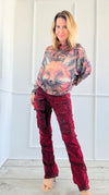 Inferno Cargo Pants-170 Bottoms-SMOKE RISE RED-Coastal Bloom Boutique, find the trendiest versions of the popular styles and looks Located in Indialantic, FL
