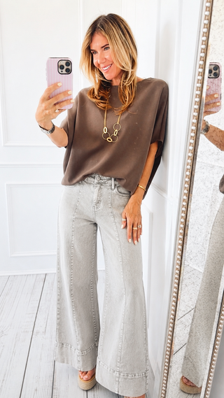 Tummy Control Wide Leg Jeans