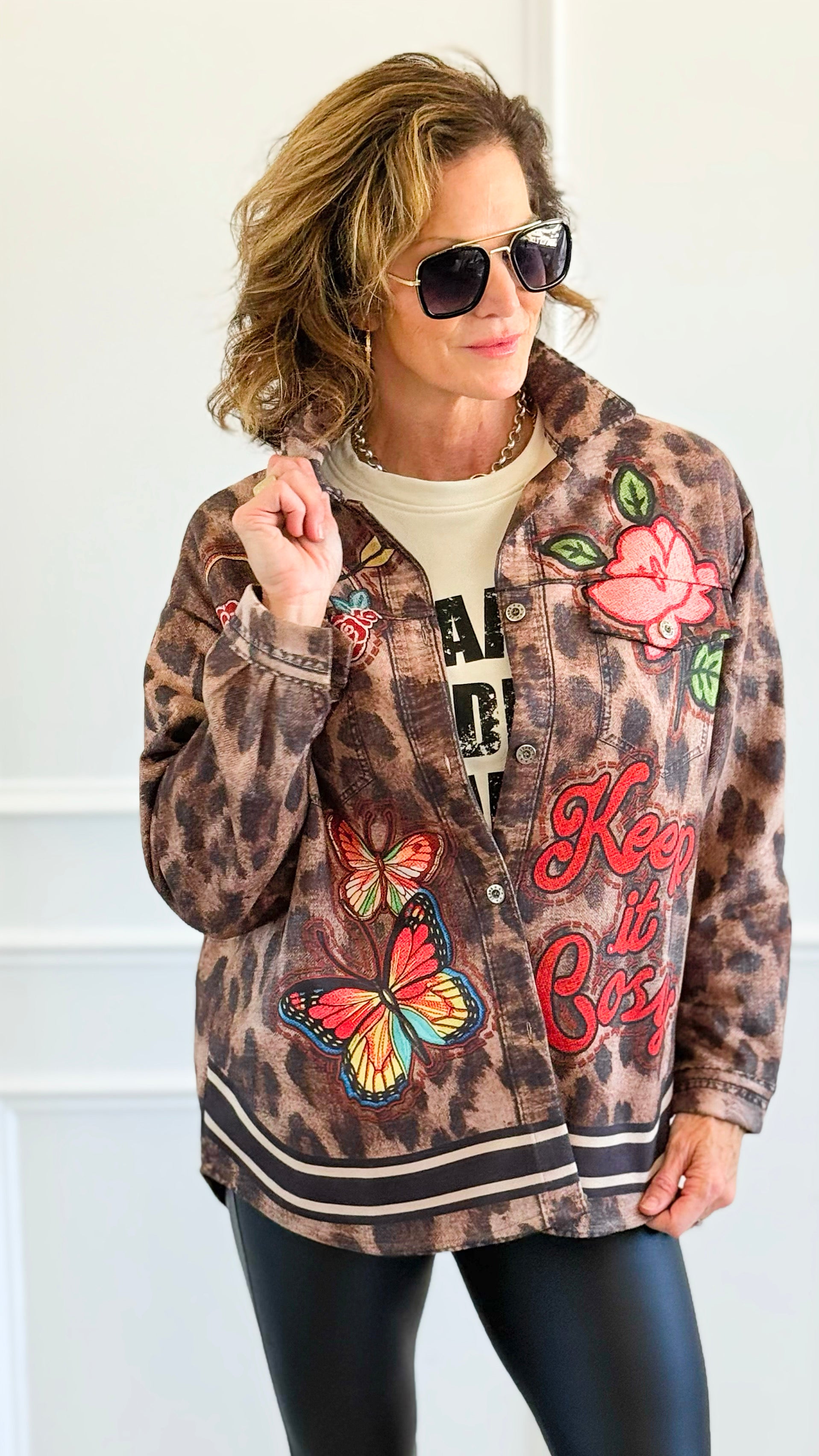 Keep It Cosy Italian Jacket-160 Jackets-Italianissimo-Coastal Bloom Boutique, find the trendiest versions of the popular styles and looks Located in Indialantic, FL