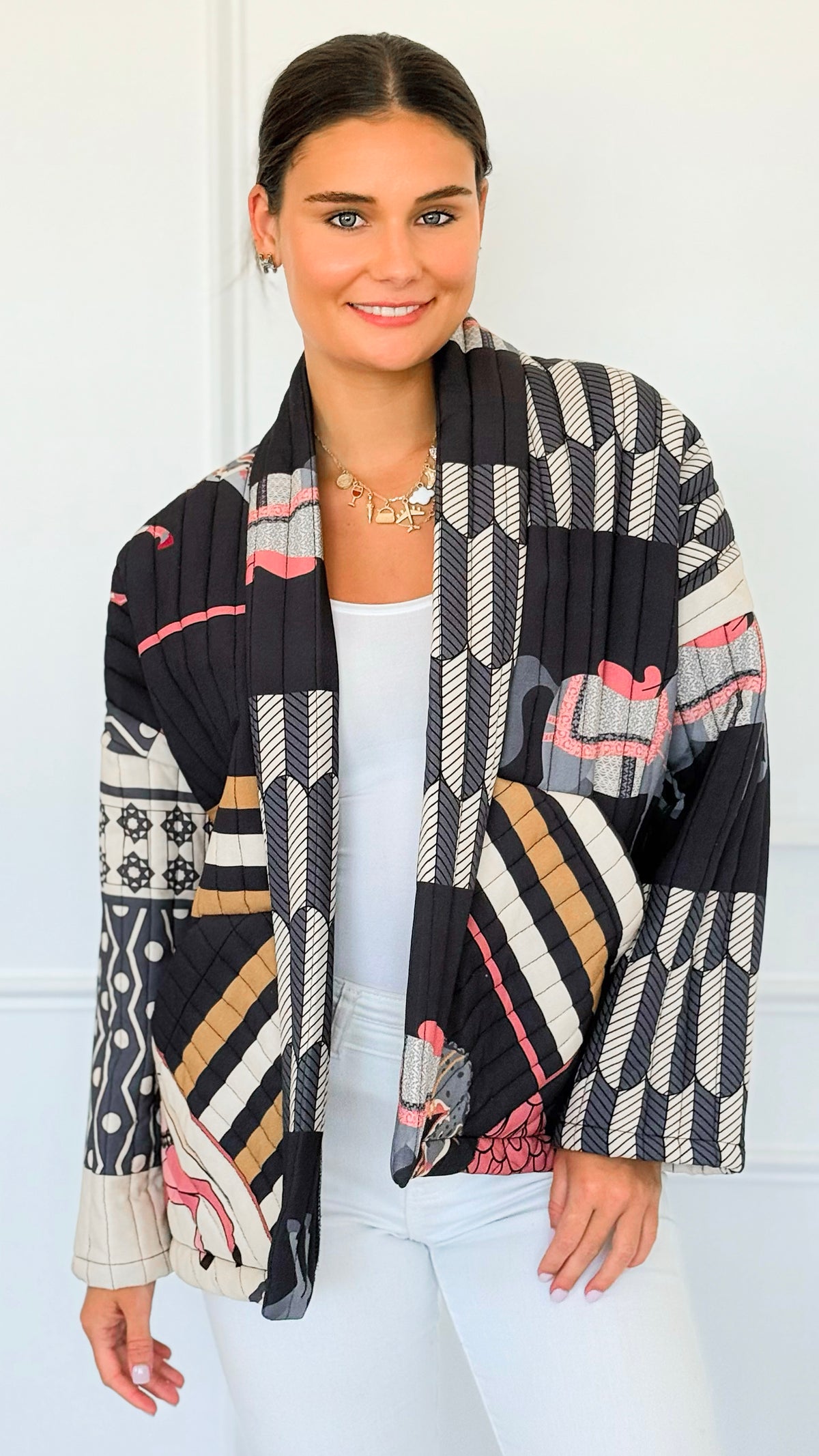 Carousel Dreams Italian Jacket- Dark-160 Jackets-K2-Coastal Bloom Boutique, find the trendiest versions of the popular styles and looks Located in Indialantic, FL