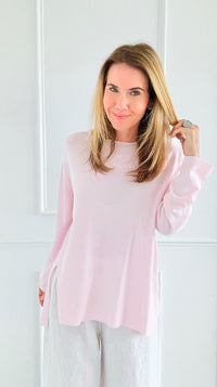 Lightweight Italian Long Sleeve Top-110 Long Sleeve Tops-PROFITER-Coastal Bloom Boutique, find the trendiest versions of the popular styles and looks Located in Indialantic, FL