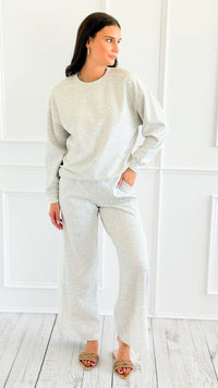 Weekend Lounge Scuba Pant Set - H. Grey-210 Loungewear/Sets-Zenana-Coastal Bloom Boutique, find the trendiest versions of the popular styles and looks Located in Indialantic, FL