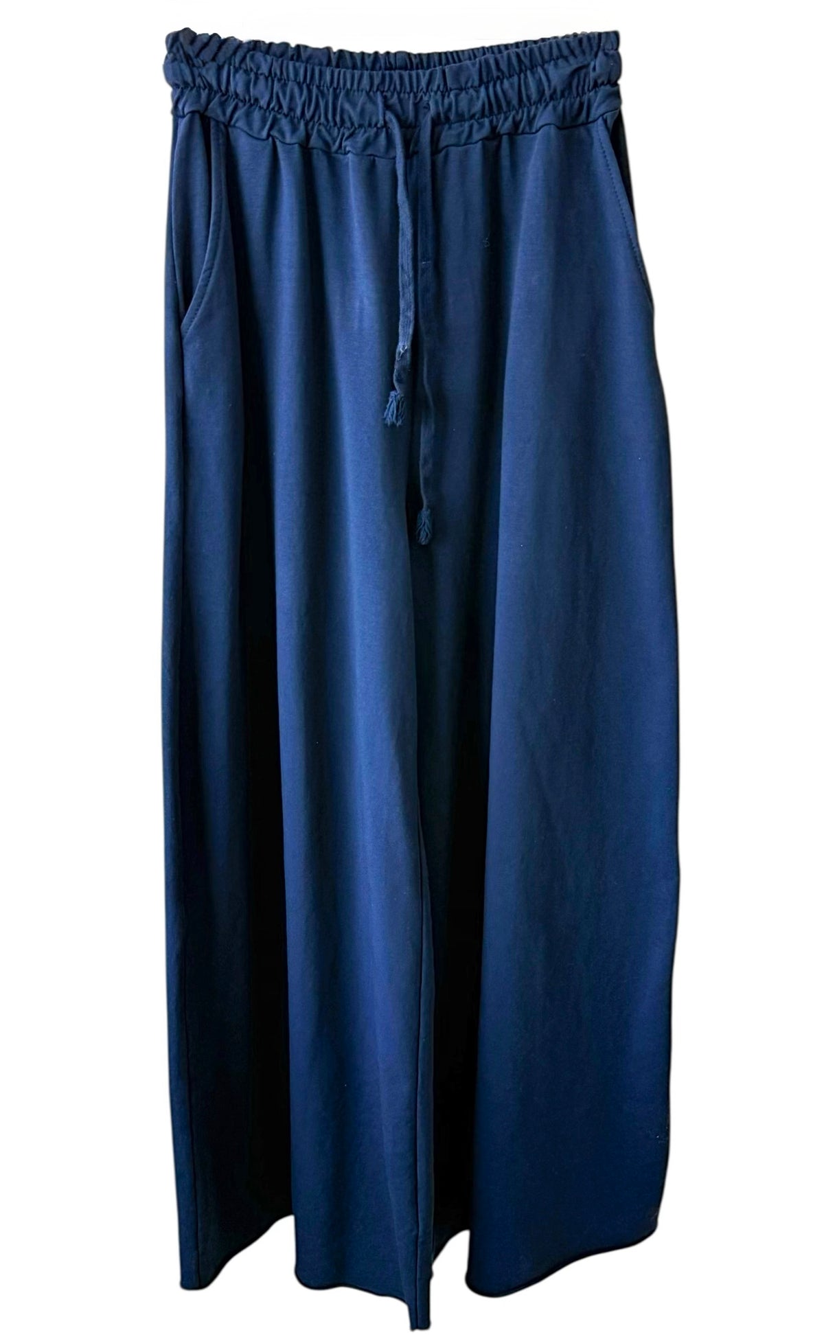 Relaxed Flare-Leg Italian Pant- Navy-100 Pants-AZUL MONACO-Coastal Bloom Boutique, find the trendiest versions of the popular styles and looks Located in Indialantic, FL