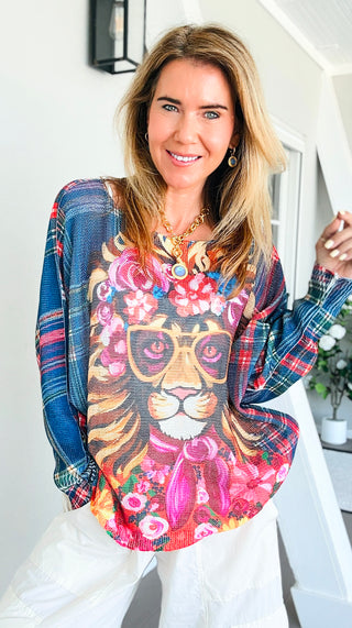 Plaid & Petals Lion Italian St Tropez Knit