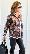 Opulent Garden Italian Blouse-110 Long Sleeve Tops-AZUL MONACO-Coastal Bloom Boutique, find the trendiest versions of the popular styles and looks Located in Indialantic, FL