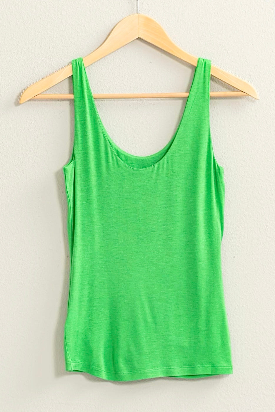 Back to Basics Scoop Neck Top - Green-100 Sleeveless Tops-HYFVE-Coastal Bloom Boutique, find the trendiest versions of the popular styles and looks Located in Indialantic, FL