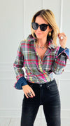 PRE ORDER Cape Cod Flannel Top-110 Long Sleeve Tops-Dizzy Lizzie-Coastal Bloom Boutique, find the trendiest versions of the popular styles and looks Located in Indialantic, FL