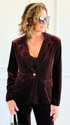 Evening Affair Velvet Blazer-160 Jackets-Must Have-Coastal Bloom Boutique, find the trendiest versions of the popular styles and looks Located in Indialantic, FL