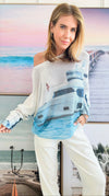 Spencer By The Sea Italian St Tropez Sweater-140 Sweaters-Italianissimo-Coastal Bloom Boutique, find the trendiest versions of the popular styles and looks Located in Indialantic, FL