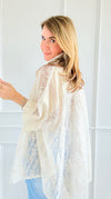 Radiant Lace Illusion Italian Blouse-170 Bottoms-SEÑORITA C-Coastal Bloom Boutique, find the trendiest versions of the popular styles and looks Located in Indialantic, FL