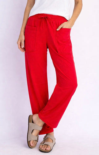 Where Comfort Meets Quiet Ease Pants - Red