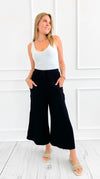Laid-Back Luxe Wide Leg Cargo Pants - Black-170 Bottoms-DOE AND RAE-Coastal Bloom Boutique, find the trendiest versions of the popular styles and looks Located in Indialantic, FL