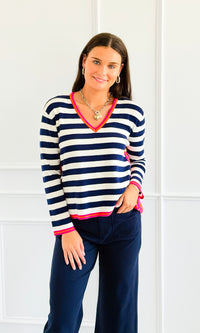 Side Line Spark Button Knit Top-130 Long Sleeve Tops-BIBI-Coastal Bloom Boutique, find the trendiest versions of the popular styles and looks Located in Indialantic, FL