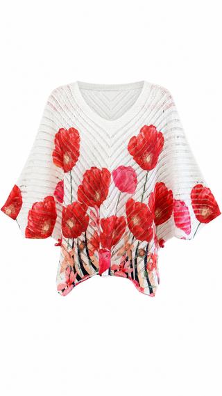 Blushing Poppy Capri Italian Knit Top