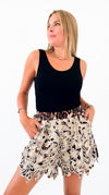 Wild Petals Lace Overlay Shorts-170 Bottoms-Rousseau-Coastal Bloom Boutique, find the trendiest versions of the popular styles and looks Located in Indialantic, FL