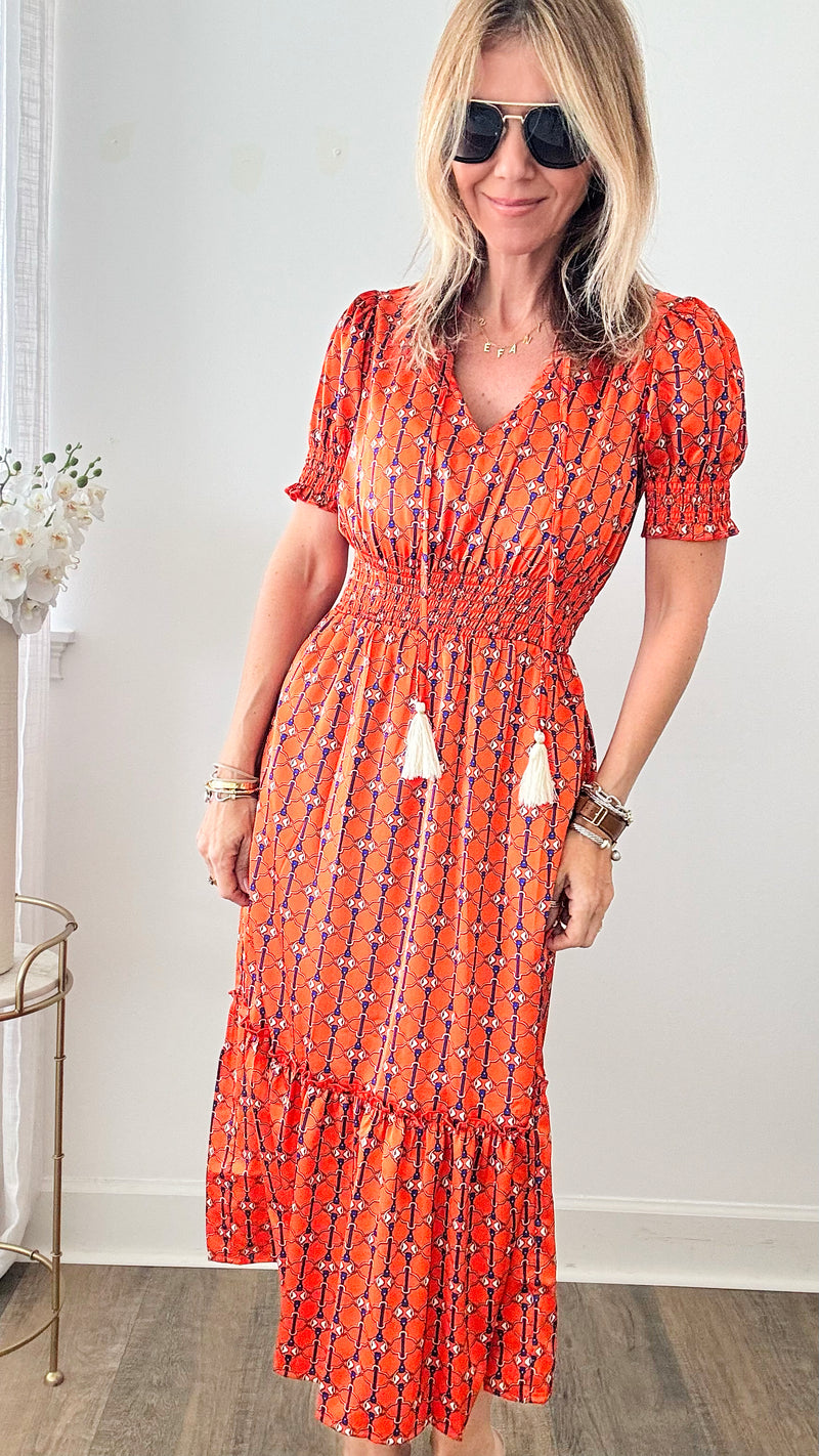Chain Reaction Smocked Maxi Dress-200 dresses/jumpsuits/rompers-THML-Coastal Bloom Boutique, find the trendiest versions of the popular styles and looks Located in Indialantic, FL