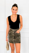 Untamed Charm Button Skirt-170 Bottoms-SO ME-Coastal Bloom Boutique, find the trendiest versions of the popular styles and looks Located in Indialantic, FL
