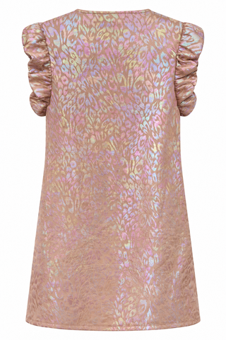 Ruffle Sleeve Shift Dress