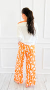 Tropic Whispers Wide Leg Pants - Orange-170 Bottoms-GIGIO-Coastal Bloom Boutique, find the trendiest versions of the popular styles and looks Located in Indialantic, FL